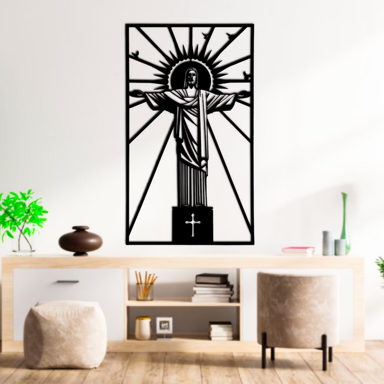 Religious Jesus Metal Wall Art God Sign Christian Gifts Laser Cut