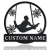 Rings Gymnastics Metal Art Personalized Metal Name Signs Gymnastics Gift Home Decoration 1