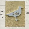Seagull Bird Art Personalized House Number Metal Sign Custom Address Sign Beach House Decor 2