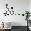 THC Molecule Metal Wall Art Laser Cut Metal Sign Biology Chemistry Art Decor for Room 1
