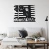 US Lineman Metal Art Personalized Metal Name Signs Decor Home Lineman Gifts for Dad 3
