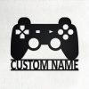Video Game Control Metal Wall Art Custom Gamer Name Sign Gaming Room Decoration 1