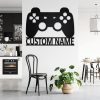 Video Game Control Metal Wall Art Custom Gamer Name Sign Gaming Room Decoration 2