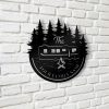 Wild Forest Bus Camping Sign Personalized Metal Name Sign Campfire Fire Pit Sign decorations for campsite 1
