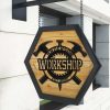 Workshop Personalized Metal Signs Workshop Man Cave decor Garage Sign Husband Gifts Housewarming Gift 3