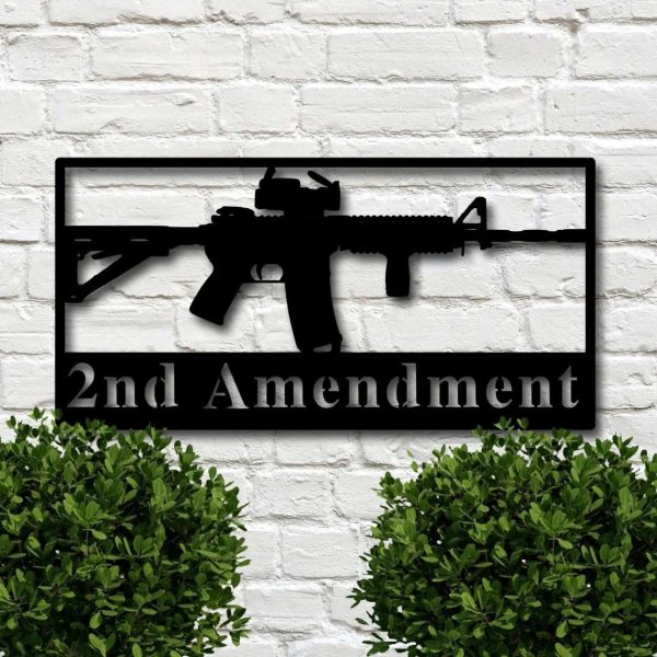 AR15 Metal Wall Art, Custom Metal Art, Man Cave Decor Fathers’ Day Gift Gun Room Sign