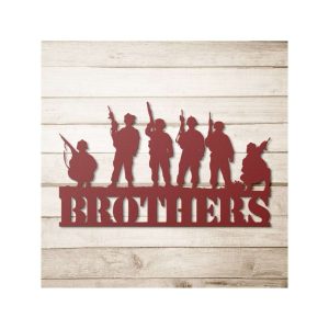 Army Soldiers Silhouette Laser Cut Metal Signs US Veteran Gift Army Sign Gift Military Metal Sign Wall Deco Army Family Gift 2
