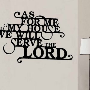 As For Me My House We Will Serve The Lord Laser Cut Metal Signs God Faith Hope Home Decor 3