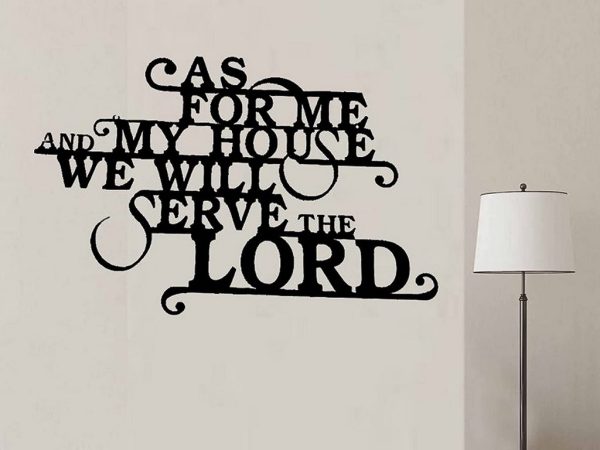 As For Me My House We Will Serve The Lord Laser Cut Metal Signs God Faith Hope Home Decor