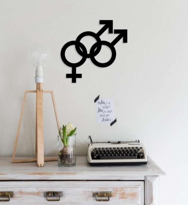 Bisexual Sign Wall Decoration Bisexual Wall Art Pride Month Home Decoration LGBT Gift