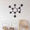 Caffeine Molecule Metal Wall Art Laser Cut Metal Sign Biology Chemistry Art Decor for Room 1
