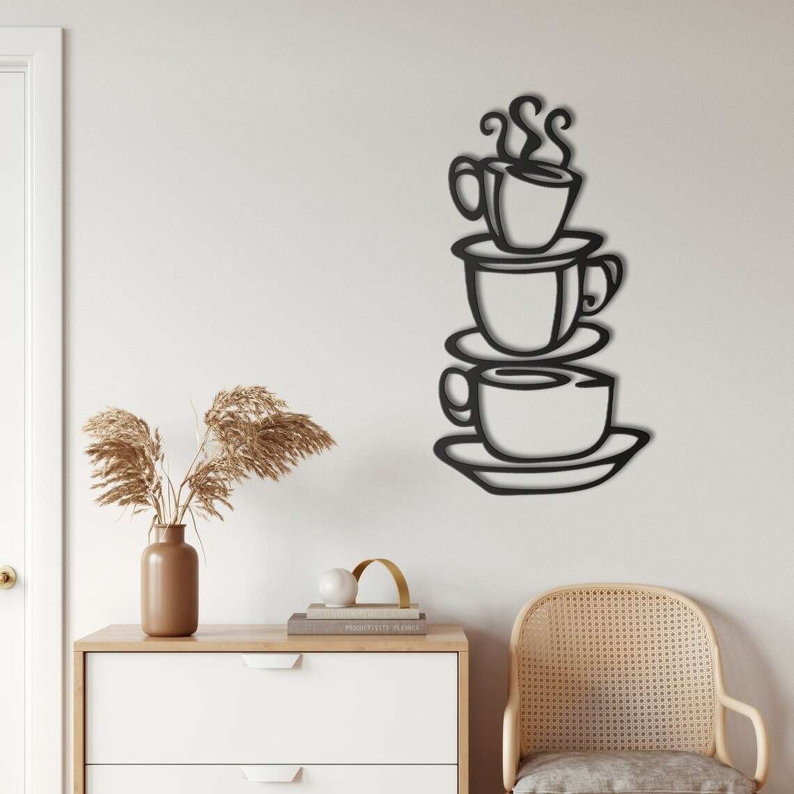 Coffee Wall Art, Custom Coffee Wall Decal, Coffee Decals, Kitchen