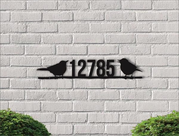 Custom Bird Address Sign House Number Sign Home Outdoor Decoration