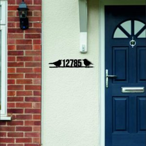 Custom Bird Address Sign House Number Sign Home Outdoor Decoration 4