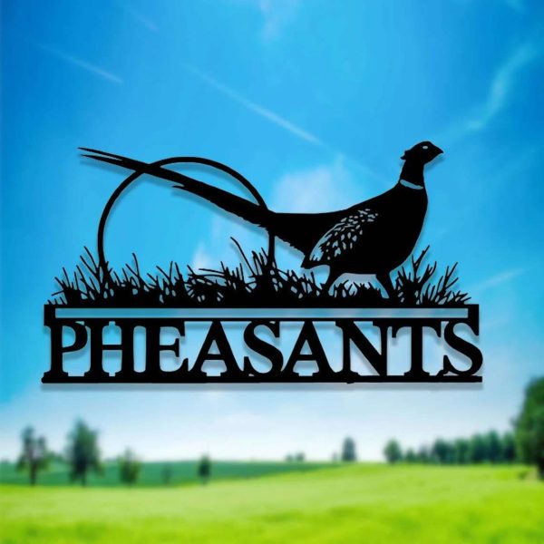 Custom Pheasant Metal Sign Pheasant Metal Wall Decor Pheasant Wall Art