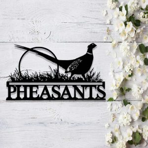 Custom Pheasant Metal Sign Pheasant Metal Wall Decor Pheasant Wall Art 2