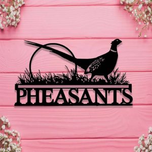 Custom Pheasant Metal Sign Pheasant Metal Wall Decor Pheasant Wall Art 3