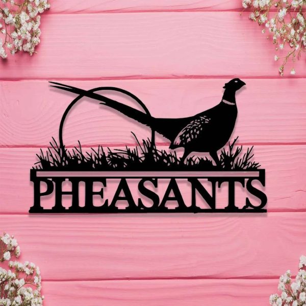 Custom Pheasant Metal Sign Pheasant Metal Wall Decor Pheasant Wall Art