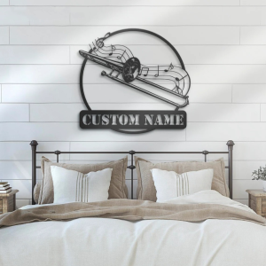 Custom Trombone Musical Instrument Metal Wall Art Personalized Metal Name Sign Music Classroom Decor 3