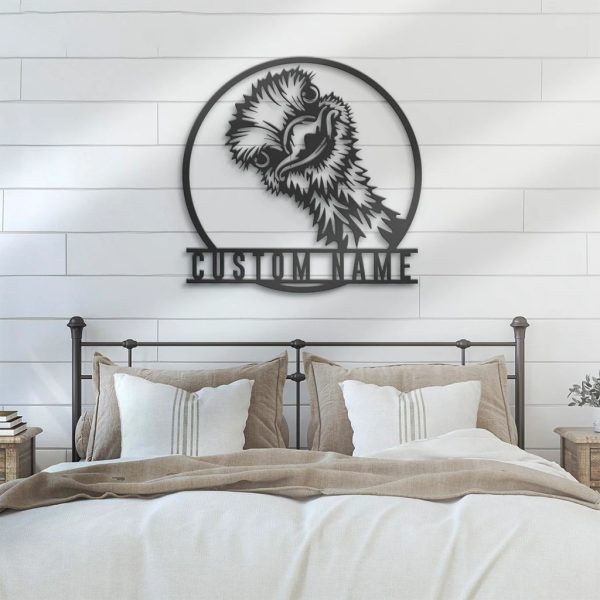 Funny Peeking Ostrick Metal Wall Art Personalized Metal Name Sign Emus Bird Lover