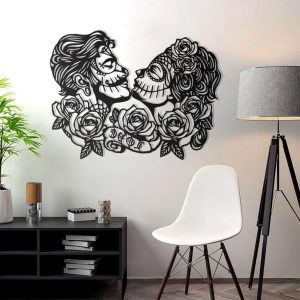 GOTHIC Lovers Couple I Love You Metal Wall Art Tattoo Shop Decor Personalized Metal Signs 1