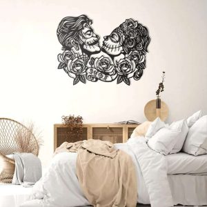 GOTHIC Lovers Couple I Love You Metal Wall Art Tattoo Shop Decor Personalized Metal Signs 2