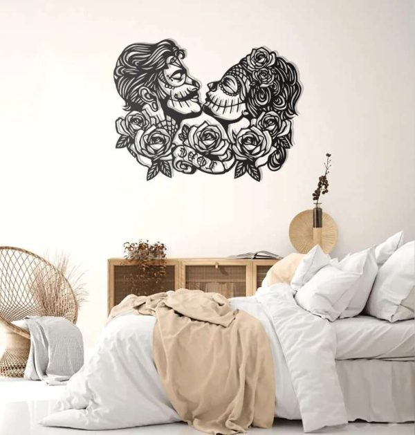 GOTHIC Lovers Couple I Love You Metal Wall Art Tattoo Shop Decor Personalized Metal Signs