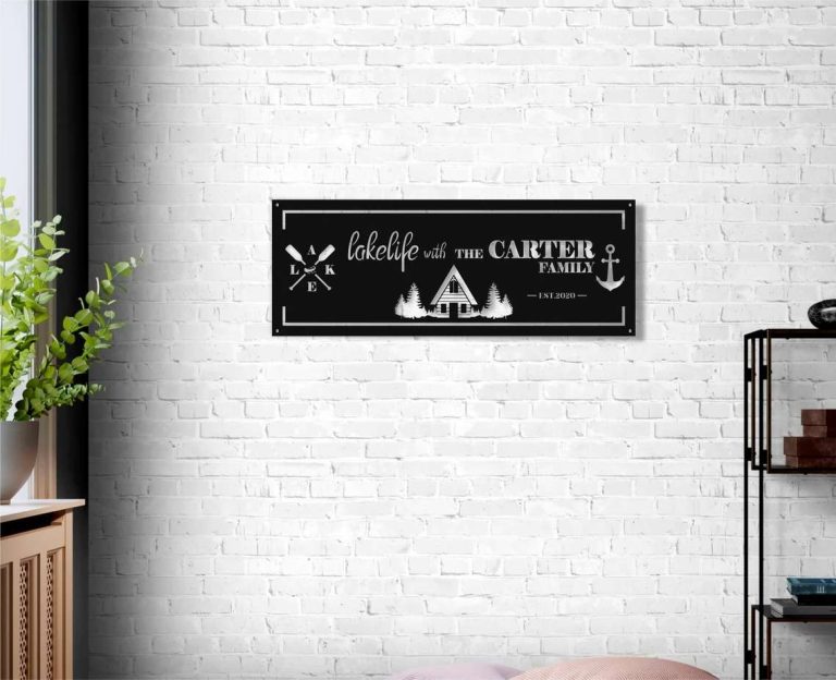 Lake House Personalized Metal Signs Custom Cabin Metal Sign Lake House Decor Housewarming Gift