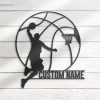 Personalized Basketball Player Metal Name Signs Basketball Signs Gift for Basketball Lover 0