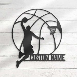 Personalized Basketball Player Metal Name Signs Basketball Signs Gift for Basketball Lover