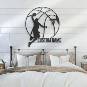 Personalized Basketball Player Metal Name Signs Basketball Signs Gift for Basketball Lover 2