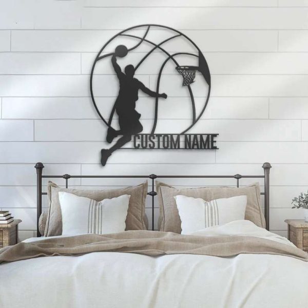 Personalized Basketball Player Metal Name Signs Basketball Signs Gift for Basketball Lover