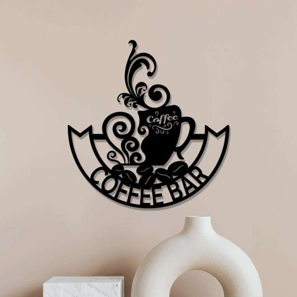 Personalized Coffee Metal Signs Coffee Cup Wall Decor Coffee bar Outdoor Wall Decor Office Kitchen Restaurant Decor