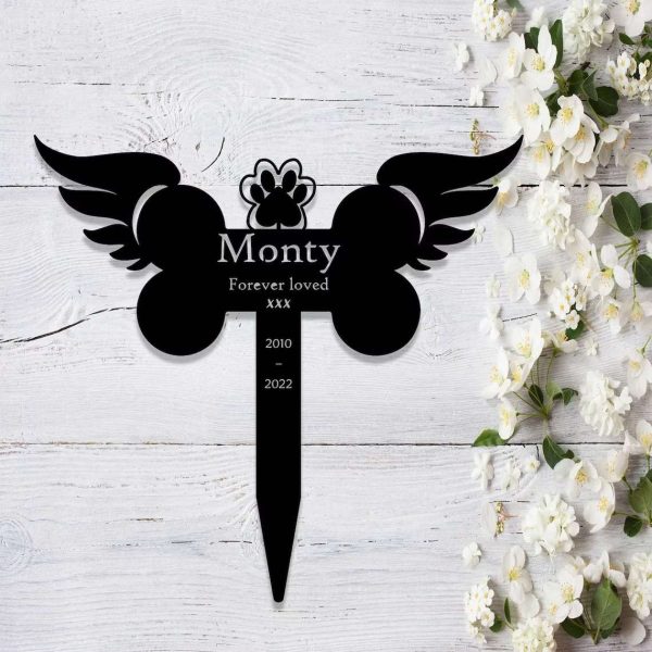 Personalized Dog Memorial Stake Customized Pet Name and Date Memorial Garden Sign Pet Memorial Gift