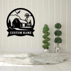 Personalized Farming Farmhouse Custom Name Cut Metal Sign Farmhouse Wall Decor 3