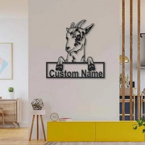 Personalized Goat Farm Metal Sign Custom Metal Name Signs Decor Wreath Outdoor 2