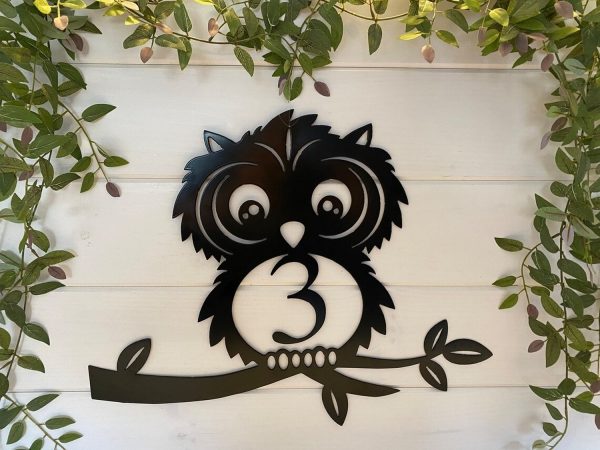 Personalized Owl House Number Sign Custom Address Signs Housewarming Gift