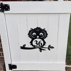 Personalized Owl House Number Sign Custom Address Signs Housewarming Gift