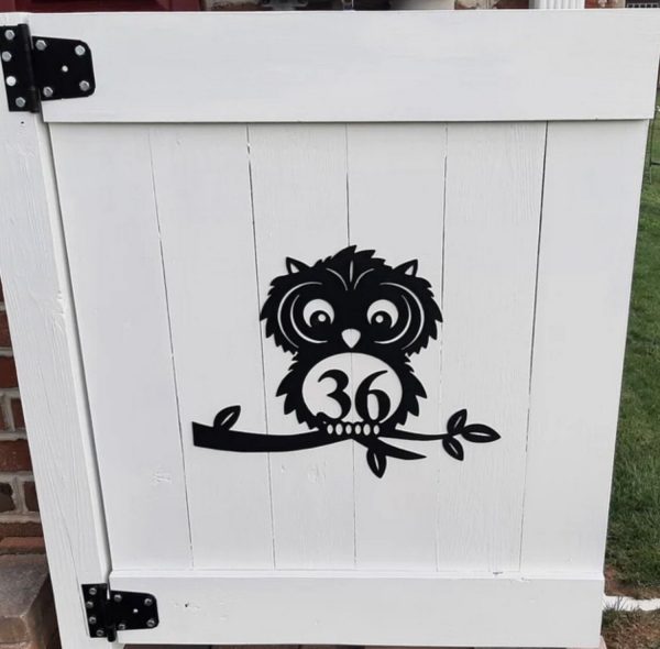 Personalized Owl House Number Sign Custom Address Signs Housewarming Gift