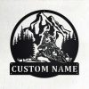 Personalized Snowmobile Jump Metal Sign Custom Name Snowmobile Metal Home Decor 1