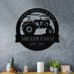 Personalized Tractor Metal Sign Metal Farm Sign Tractor Monogram Gift For Farmer