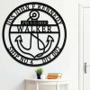 US Navy Chief Anchor Personalized Metal Signs USN Wall Decor Patriotic Wall Art Metal Military Signs Veteran Home Decor 3