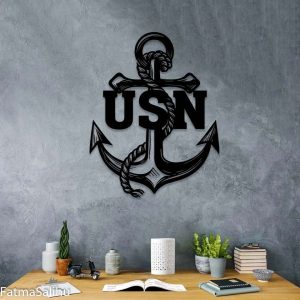 USN US Navy Anchor Veteran Metal Wall Decor, Navy Veteran Gift, Veteran Day Gift