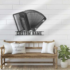 Accordion Musical Instrument Personalized Accordion Player Metal Sign