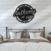 Backyard Sign Patio Name Sign Personalized Metal Sign 3