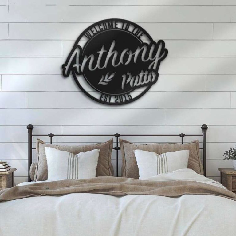 Backyard Sign Patio Name Sign Personalized Metal Sign - Custom Laser ...