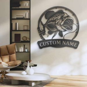 Bass Fishing Custom Metal Sign Fishing Lover Gift 1