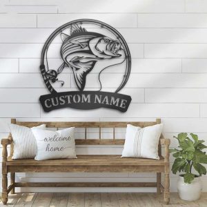 Bass Fishing Custom Metal Sign Fishing Lover Gift - Custom Laser Cut Metal  Art & Signs, Gift & Home Decor
