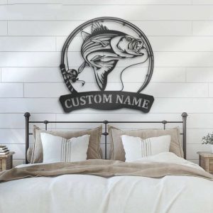 Bass Fishing Custom Metal Sign Fishing Lover Gift 3 1