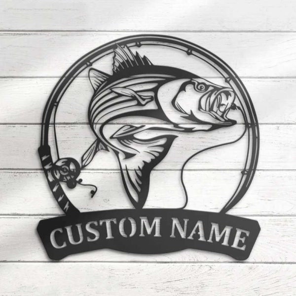 Bass Fishing Custom Metal Sign Fishing Lover Gift